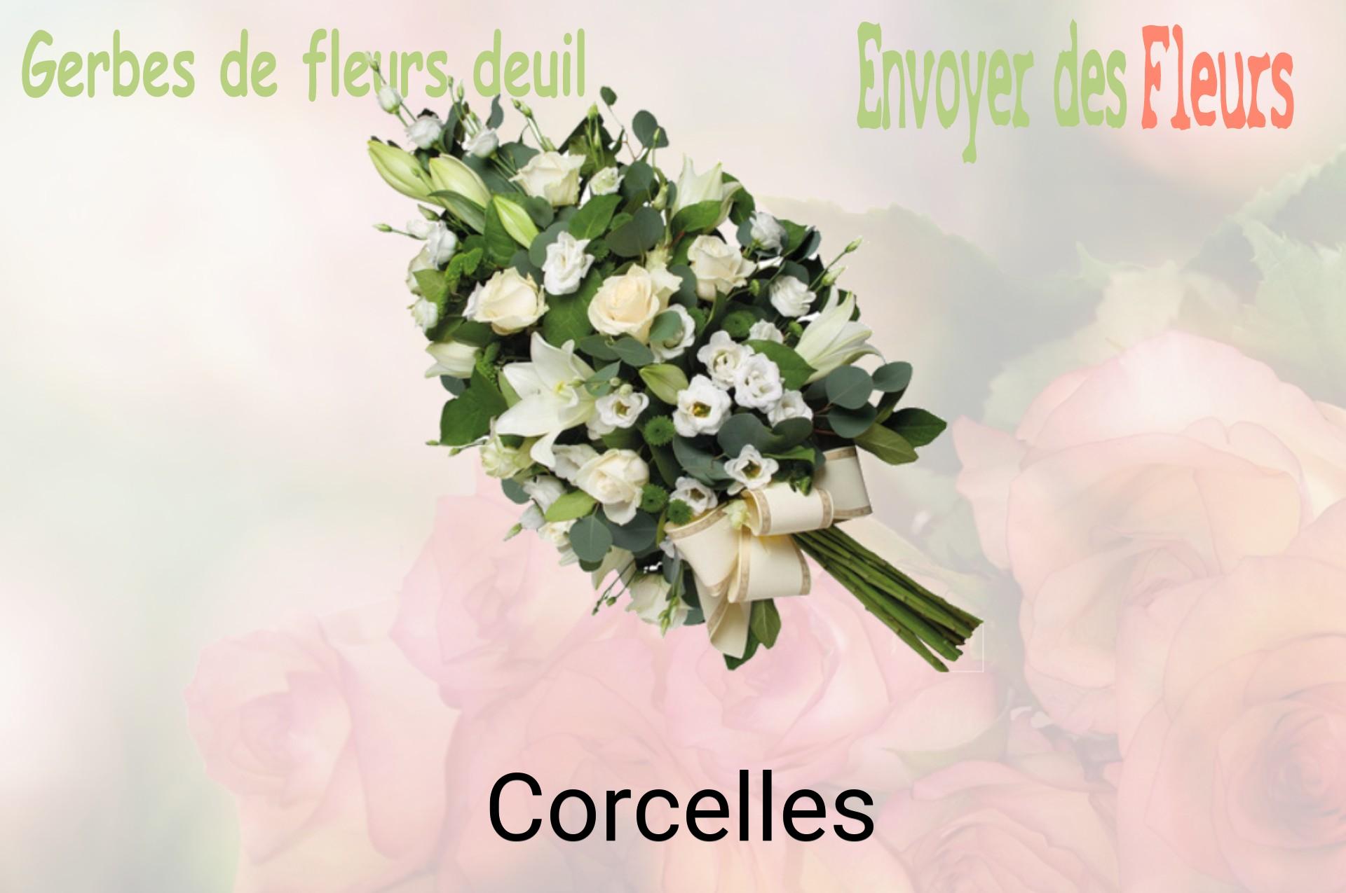 Gerbe de fleurs de deuil livrée à Corcelles
